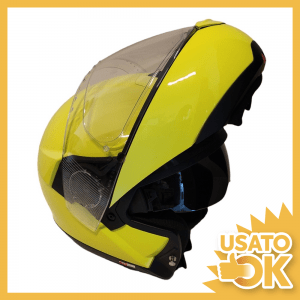 casco moto modulare SHARK EVO-ES yari mat antracite giallo