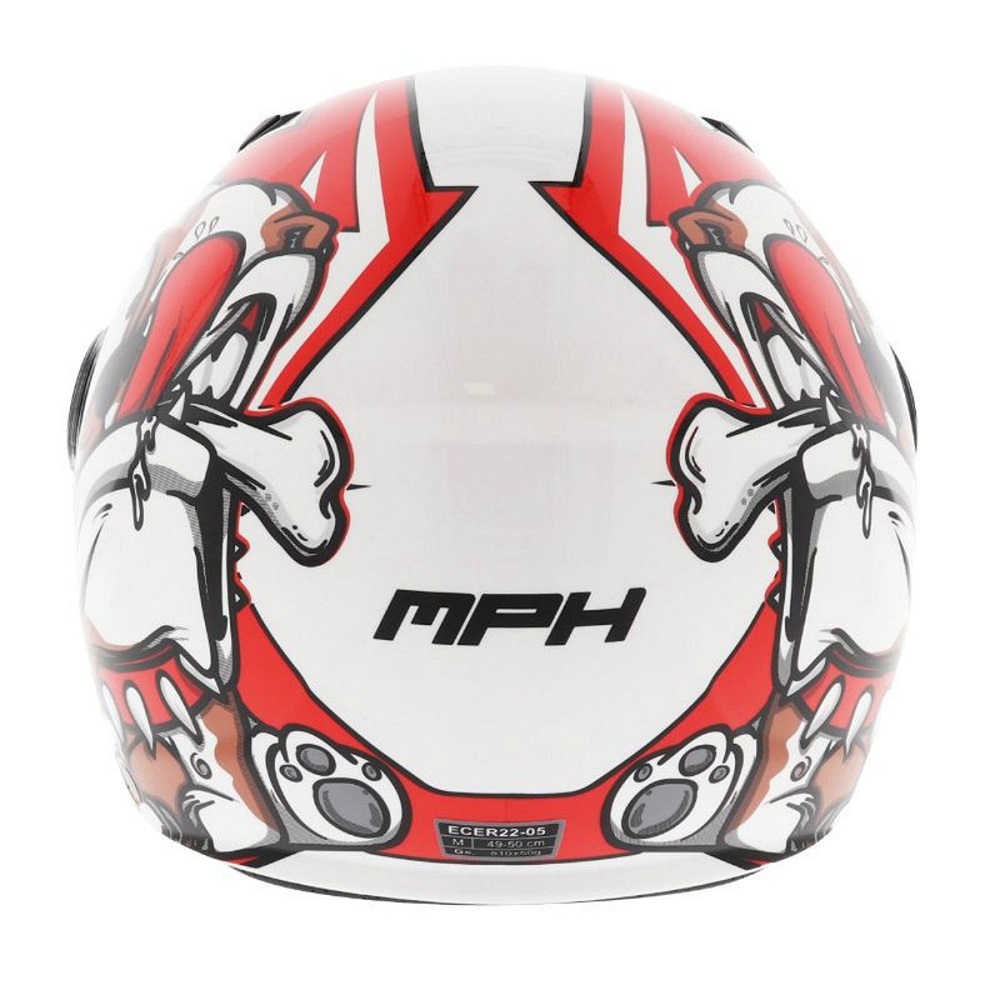 Casco Jet bambino MPH Play Bulldog bianco – La Casa del Motociclista